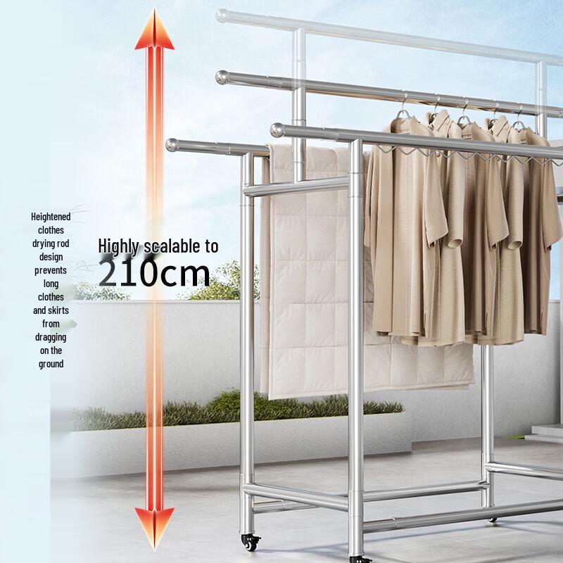 Qicaijiang Foldable Telescopic Clothes Drying Rack