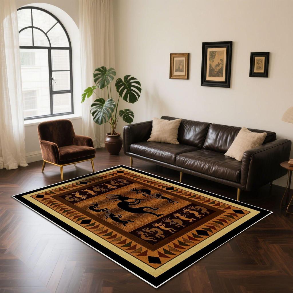 Nordic Ethnic Style Living Room Carpet Home Bedside Bedroom Non Slip Large Size Floor Mat