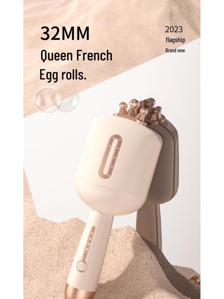 Cute Queen Egg Roll Curling Stick: Stylish, Convenient Hair Tool for Luxurious Curls.