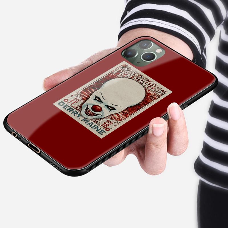 Ikony hororových filmů měkký silikon Tvrzené sklo Kryt na telefon iPhone SE 6 6s 7 8 Plus X XR XS 11 12 13 mini Pro max