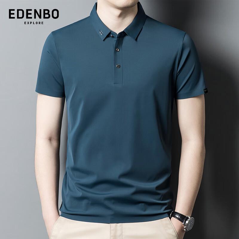 Edenbo Men s Ice Silk Slim Fit Business Casual Polo Shirt 3XL