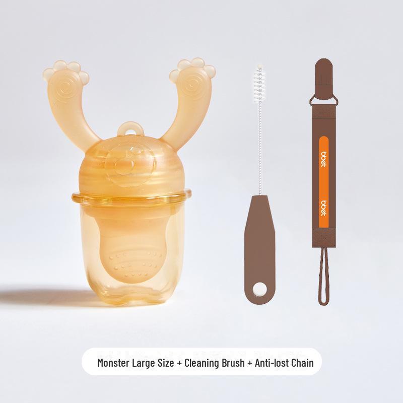 Baby Elephant Silicone Teether & Feeder: Fruit & Veggie Molar Stick