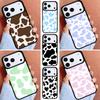 Cow Print Pattern Phone Case for iPhone 16e 15 14 13 12 17 Pro Max Plus Air 17pro Cover Coque