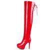 Fashion High Boots For Women Shoes Sexy Red Black Heels Winter Women's Over-the-knee Boots Platform Long Party Fetish Shoes Lady