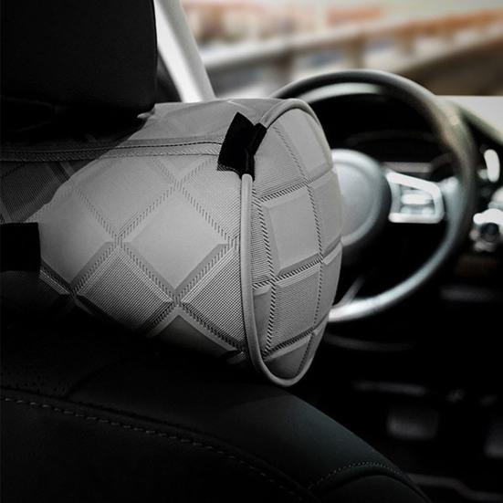 Car Headrest Pillow for Driving Faux Leather Memory Foam Ergonomic Neck Support Universal Fit Head Rest Travel Cushion for Most Vehicles