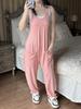 Lässiger europäischer & amerikanischer einfarbiger vielseitiger lockerer Jumpsuit