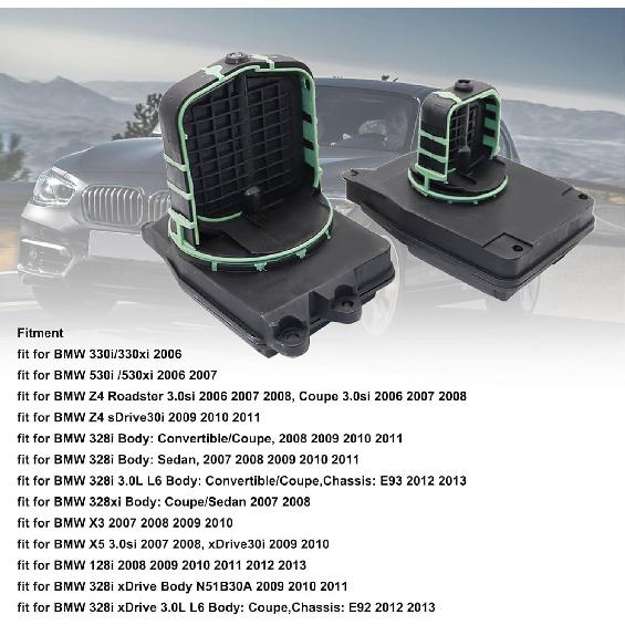 SecosAutoparts 2PCS Left & Right Air Intake Manifold Adjusting Unit DISA Valve Fit For BMW X5 X3 Z4 E82 E88 E92 328I 528I 530I 128I 2009-2015