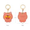 Bamen Bug Club Cartoon Access Control Card Leather Case Keychain Creative Cute Girl Key Pendant Bag Hanging Personalized Gifts