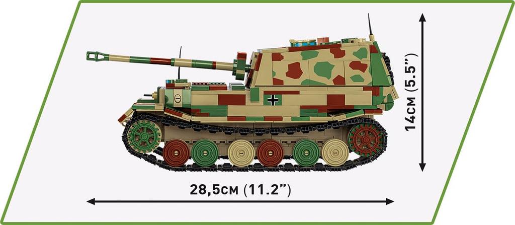 COBI 2582 Panzerjager Tiger Elefant HC WWII 1:28 Brick Model Tank 1252pcs