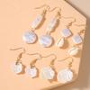 4pairs Summer Beach Conch Shell Drop Earrings for Women Girls Pearl Earrings Party Holiday Jewelry Gifts