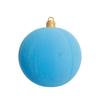 Fabric Covered Flocked Fabric Baubles Inflatable Christmas Decoration Ball  Christmas Themed Party
