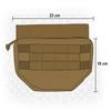 MIL-TEC Drop-Down Pouch with MOLLE System, Plate Carrier Vest Compatible, ID Patch - COYOTE TAN
