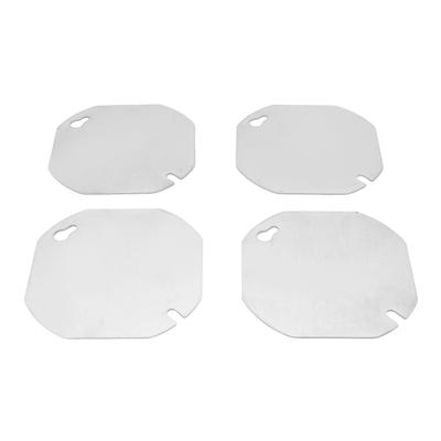 4 STÜCK Achteckige Elektroinstallationsdosenabdeckung Verzinkter Stahl Blank Flache Metall-Verbindungsdosenabdeckungen für 4-Zoll-Achteckdose