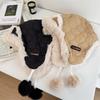 Winter Cute Double Ball Ear Protection Lei Feng Hat Thickened Warm Cycling Outdoor Mountaineering Ski Hat Couple Hat