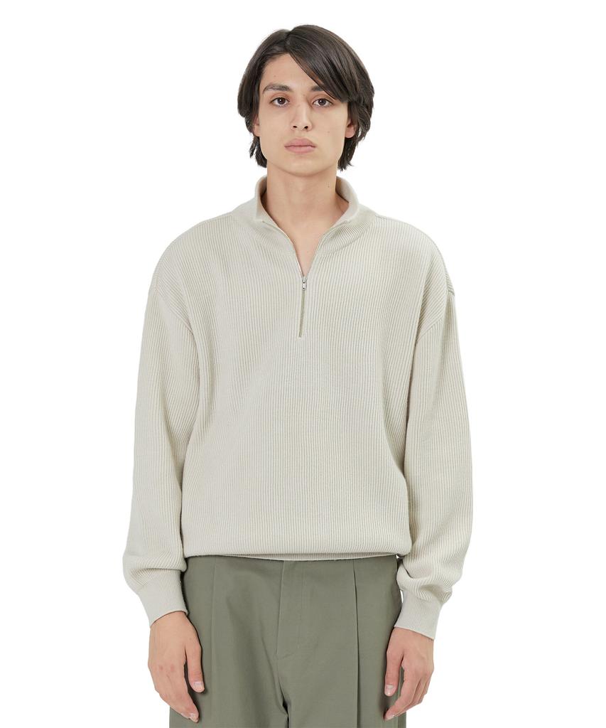 Beulaunyadeu Knit Half Zip-Up, Ecru