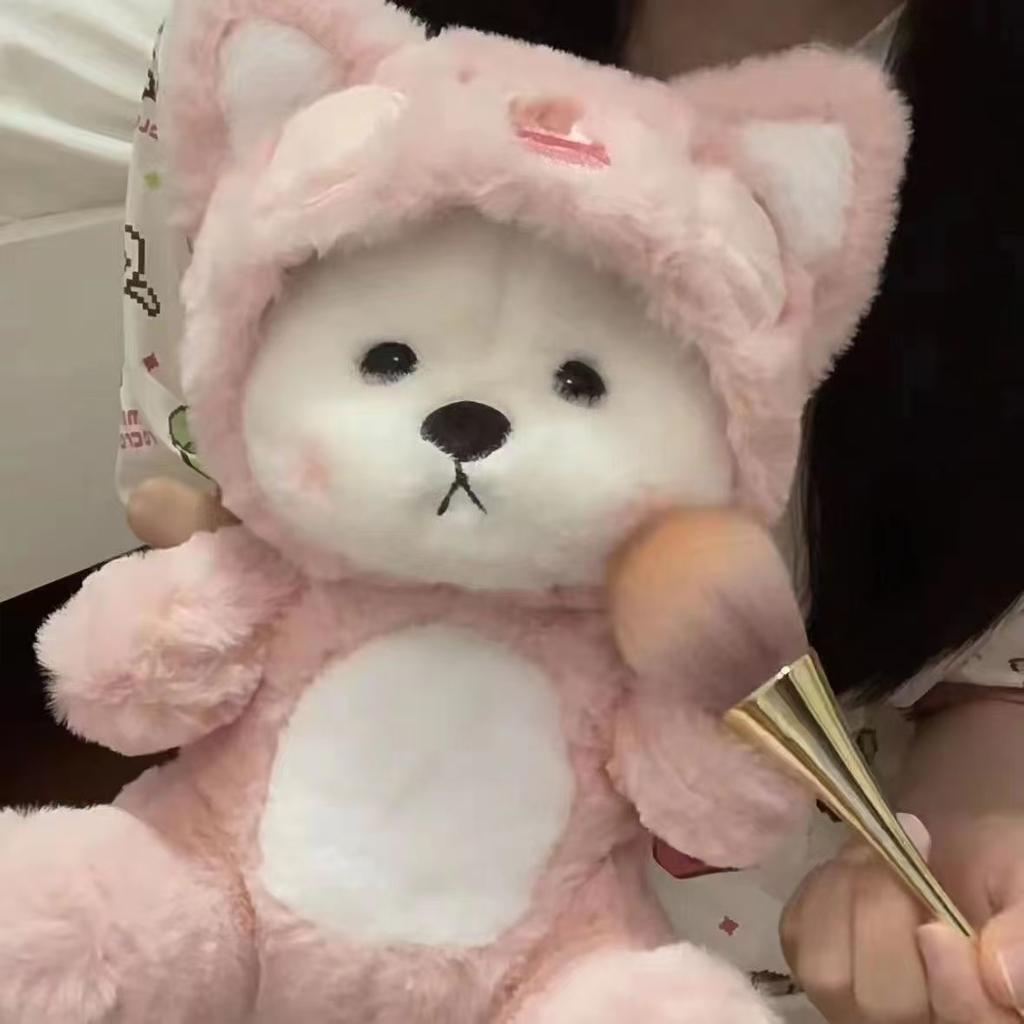 Lena Bär Cross-Dressing Kritzelkatze Kleiner Bär Stoffpuppe Plüschtier Kreative Puppe Schlaf Geburtstagsgeschenk Kissen