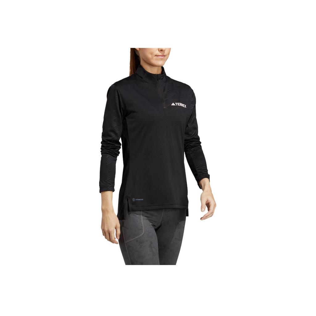 Adidas Outdoor Quick-Dry Long Sleeve T-Shirt Women Tops Black HM4016