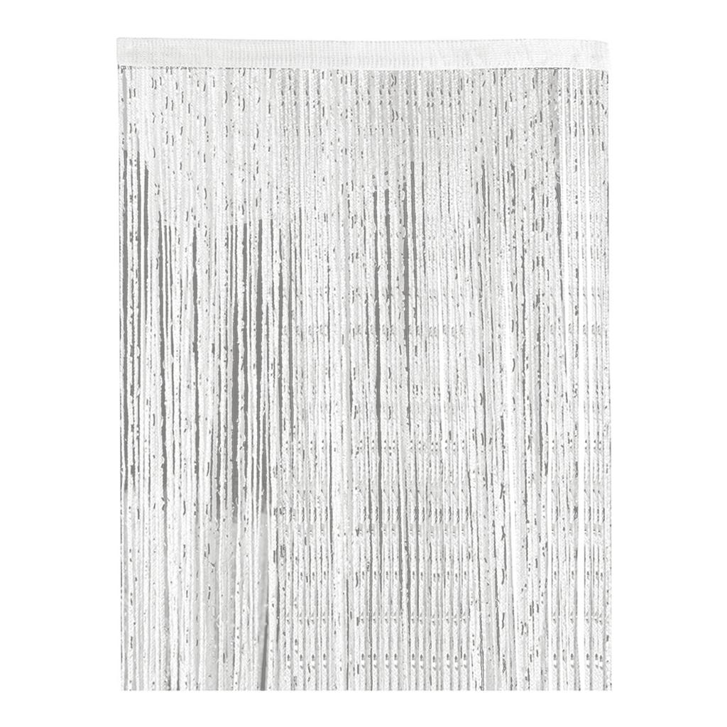 String Door Curtain Glitter Door String Curtain Silver Ribbon Shiny Tassel Flash Line Curtain Valance for Window Room Home Decor