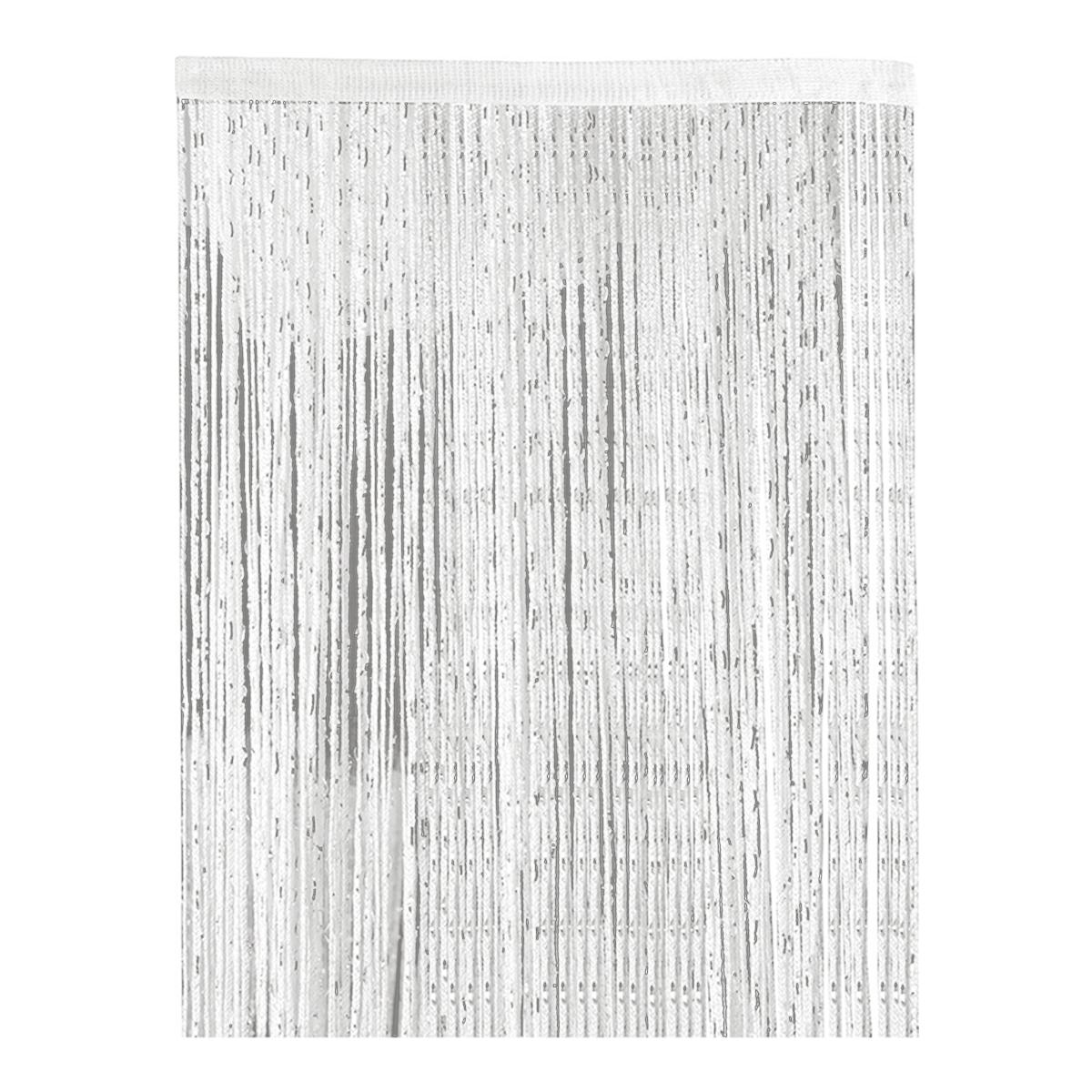 

100x200CM Living Room String Curtain Shiny Tassel Silver Line Cortinas Solid Color Window Home Door Divider Curtain Home Decor 100 x 200cm білий