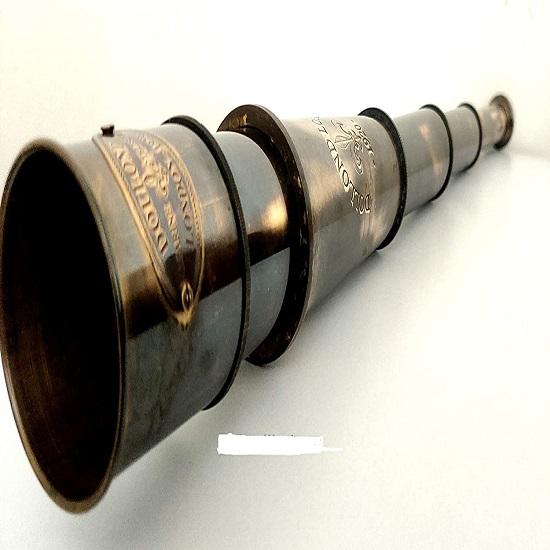 18" Solid Brass Antiqued Telescope Spy Glass Fully Functional Telescope Vintage Scope Dollond London