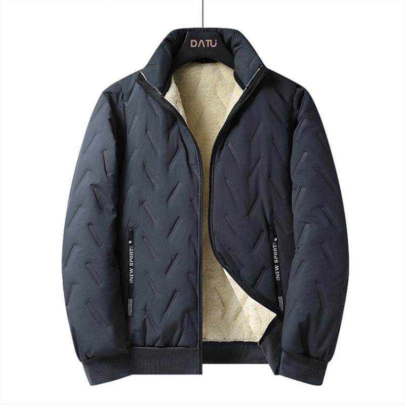 Плюс размер осень-зима мужской теплый трех-/двухсекционный жилет из овечьей шерсти + куртка + брюки из хлопка / куртка + брюки из хлопка 7XL