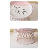 Pet Feeding Bowl With Stand Ceramic Cat Bowl Non-Slip Cartoon Dog Water Bowl Large Capacity Pet Feeder Pet Drinking