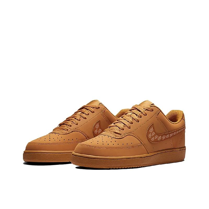Nike Court Vision 1 Coverage Cushioning Abrasion Resistant Low top Skateboard Shoes Unisex Wheat CD5463-200(Team376-)
