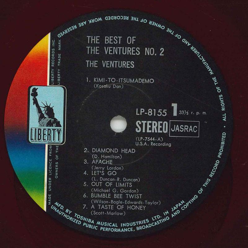 

LP Record VENTURES - Best Of The Ventures Vol. 2 LP8155 LIBERTY 1967 Japan Rock