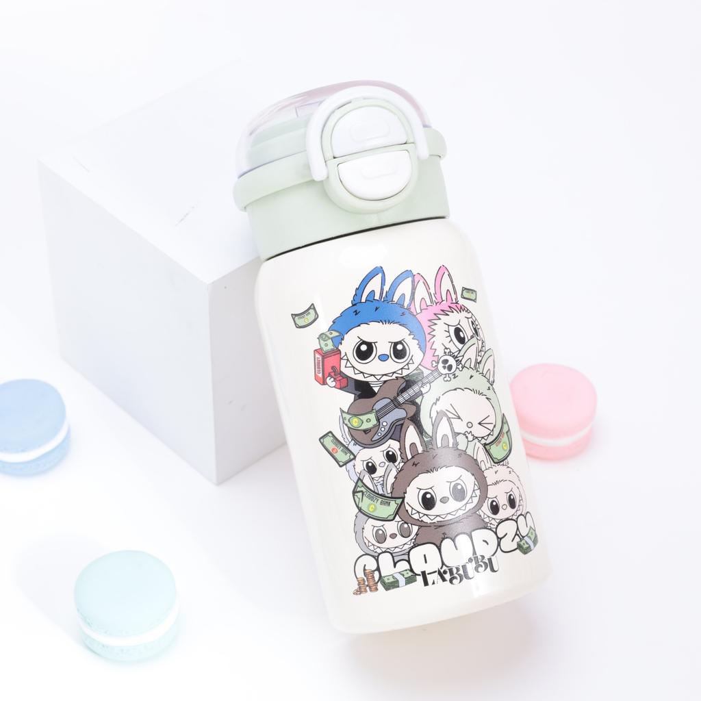 Tasse Thermos en Acier Inoxydable 316 Haute Valeur Mignon Fille Portable Paille Tasse à Eau pour Enfants
