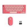 Silents Clicks Wireless Keyboards Mouse Set Round Retro Keycaps 2.4G Connectivitys Portable For Desktop Office Travel Use
