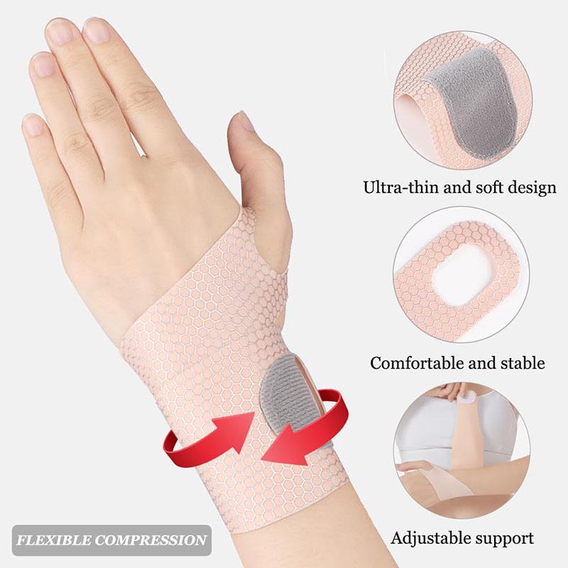 Fixed Spandex Sport Wrist Guard Wrist Sprain Tendonitis With Fastener Tape Wristband Ultra Thin Joint Brace Badminton Basketball