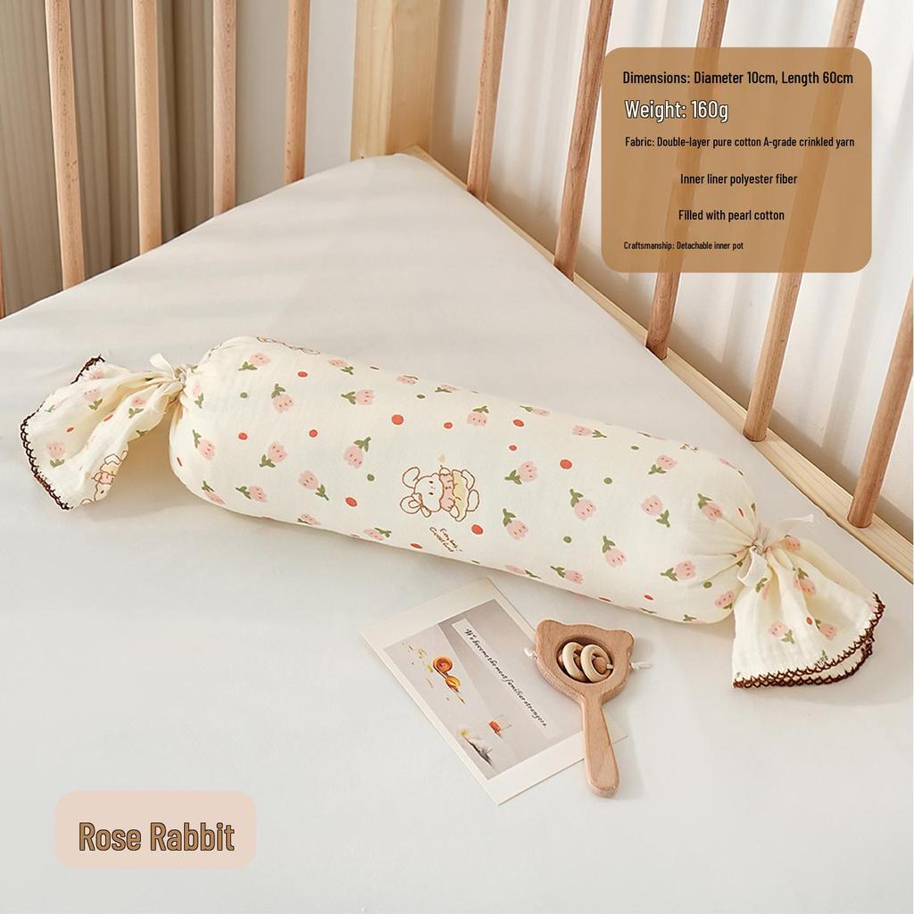 Almohada de Soporte Lateral para Dormir para Niños - Almohada Cilíndrica de Algodón Puro para Abrazar