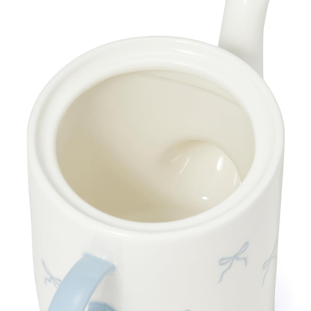 Francfranc Ribbon Teekanne Blau Geschenk für einen Neuanfang