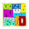 Tetris Wooden Puzzle with Colorful Numbers 0-9, Montessori Educational Toy, 10 Pieces