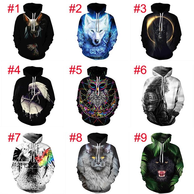 Galaxy Space 3d Wolf Graphics Sweatshirt Jacket Pullover Hoodie Unisex Sweater
