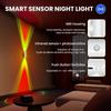 Smart Motion Sensor Night Light,RGB Color Changing LED Mood Lamp,Type-C,Magnetic Mount for Bedroom,Desk,Closet,Bathroom,Hallway
