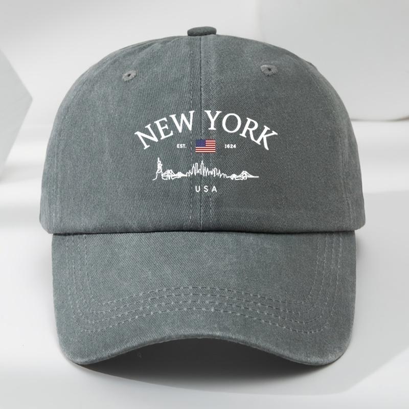 NEW YORK Letter Flag Fun Print Baseball Cap Outdoor Mens Casual Adjustable Sports Visor Hat