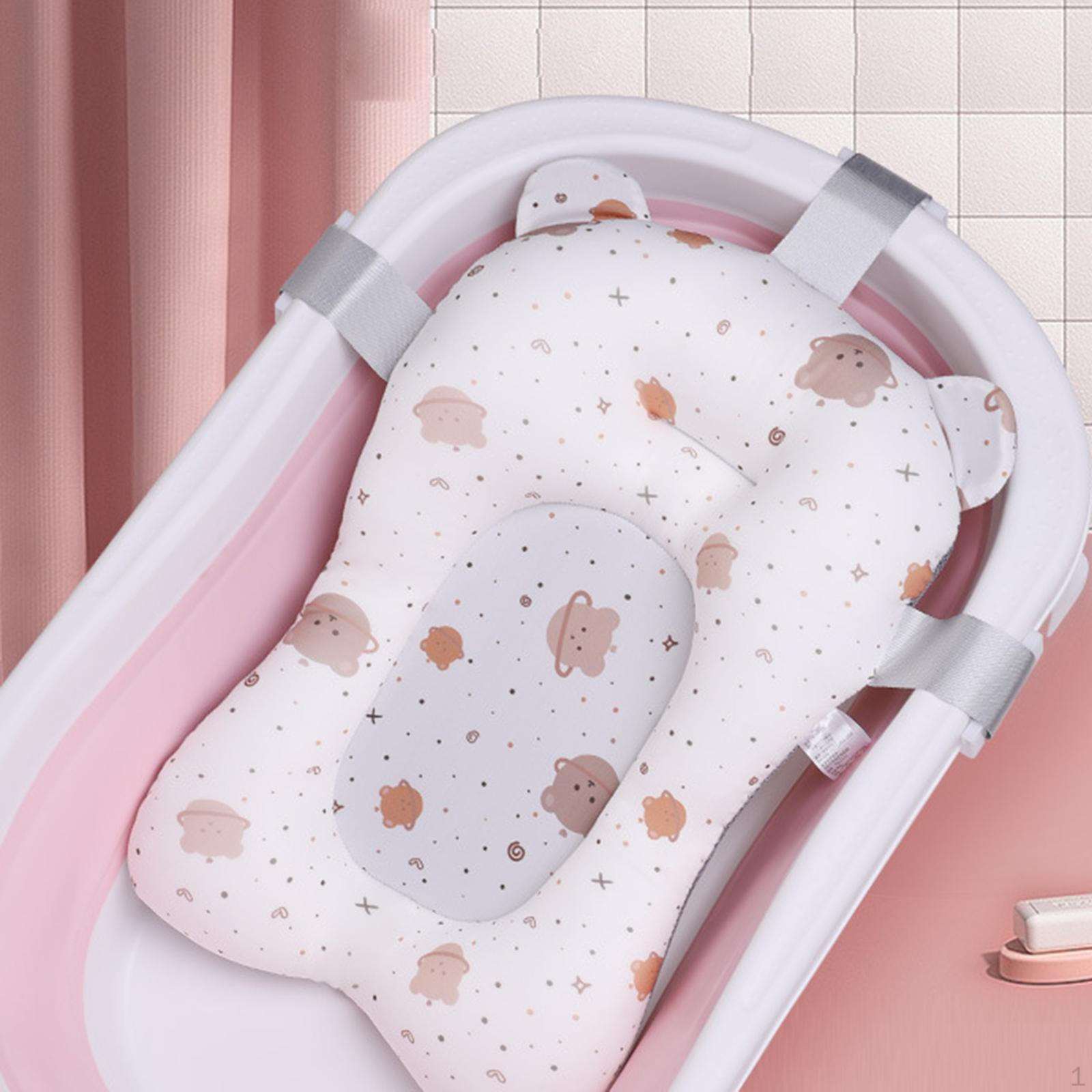 

Anti-Slip Adjustable Bath Support Seat Mat Tub Pad Baby Infant Toddler white