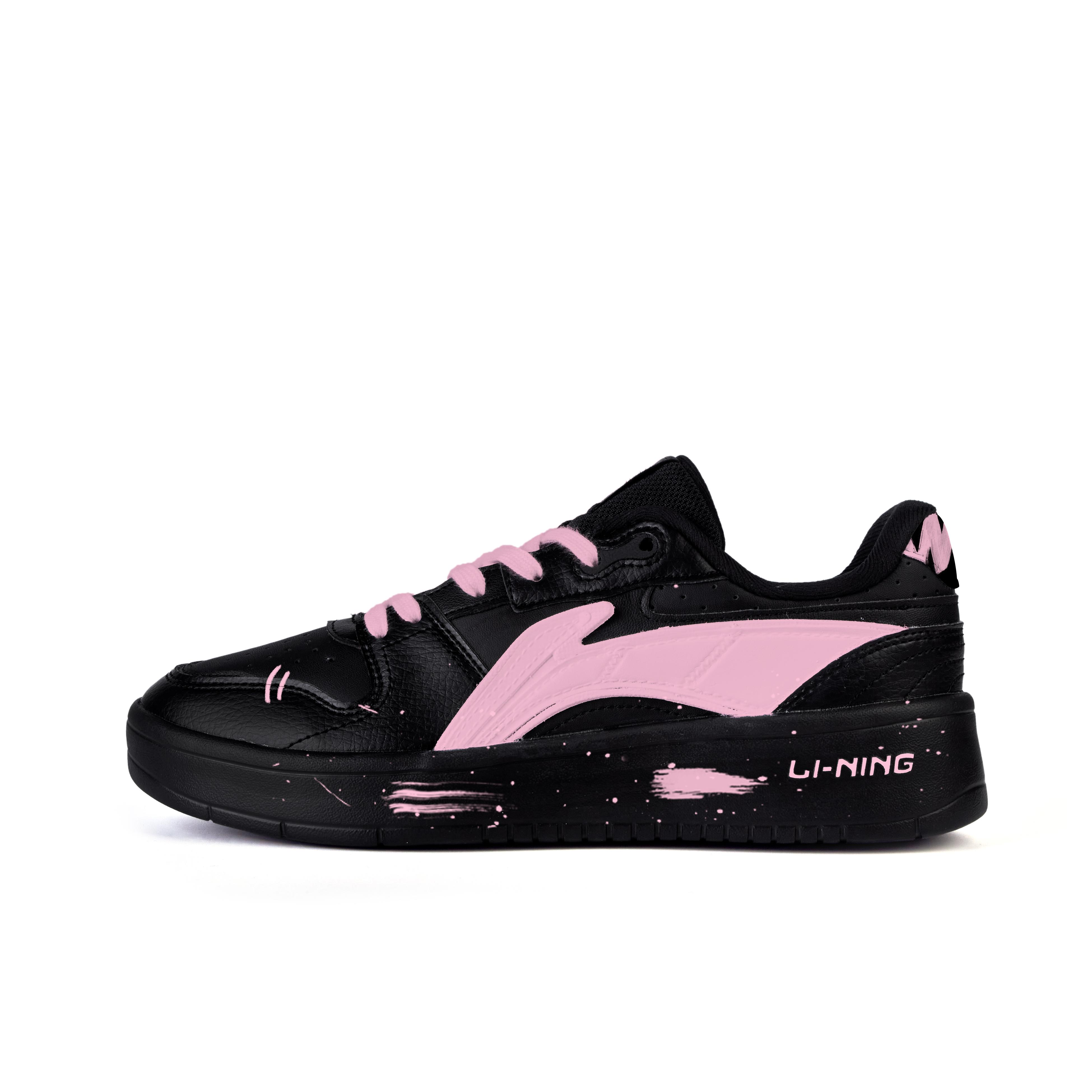 Li Ning Скользкие Амортизирующие Износостойкие Низкие Скейтборд Обувь Мужские Черный AGCU515-5(Команда345-) 40