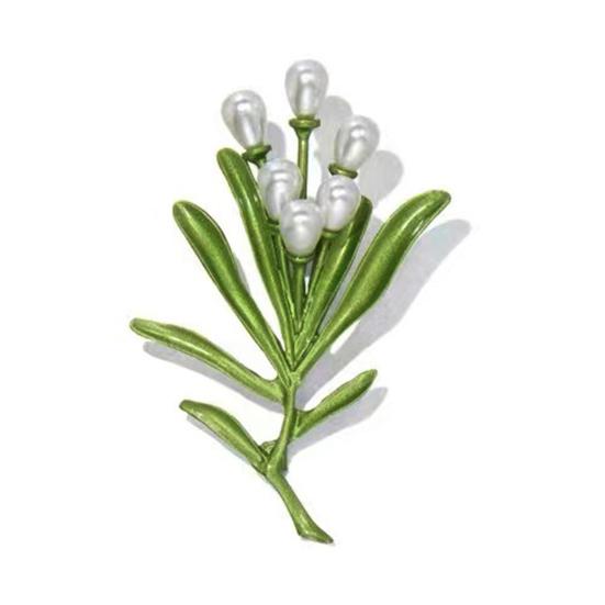 Brooch Versatile Botanical Leaf Design Brooch with Glossy Fade-Resistant Finish Sweaters Scarves Handbags Hats Safety Pin