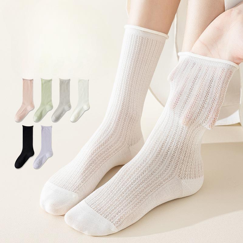 

Women s Mid-calf Socks, Summer Thin Mesh Breathable, Anti-slip and Non-dropping, Boneless Socks for Girls, Summer Women s Long Socks 1 pair
