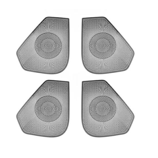 For Chevrolet Equinox 2025 2026 4PCS Black Stainless Steel Car Door Speaker Decoration Cover Trim Interior Accessories