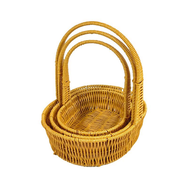 Portable Heart-Shaped PP Snack Basket Fruits Candies Office Desk Decor Small Medium Large Sizes