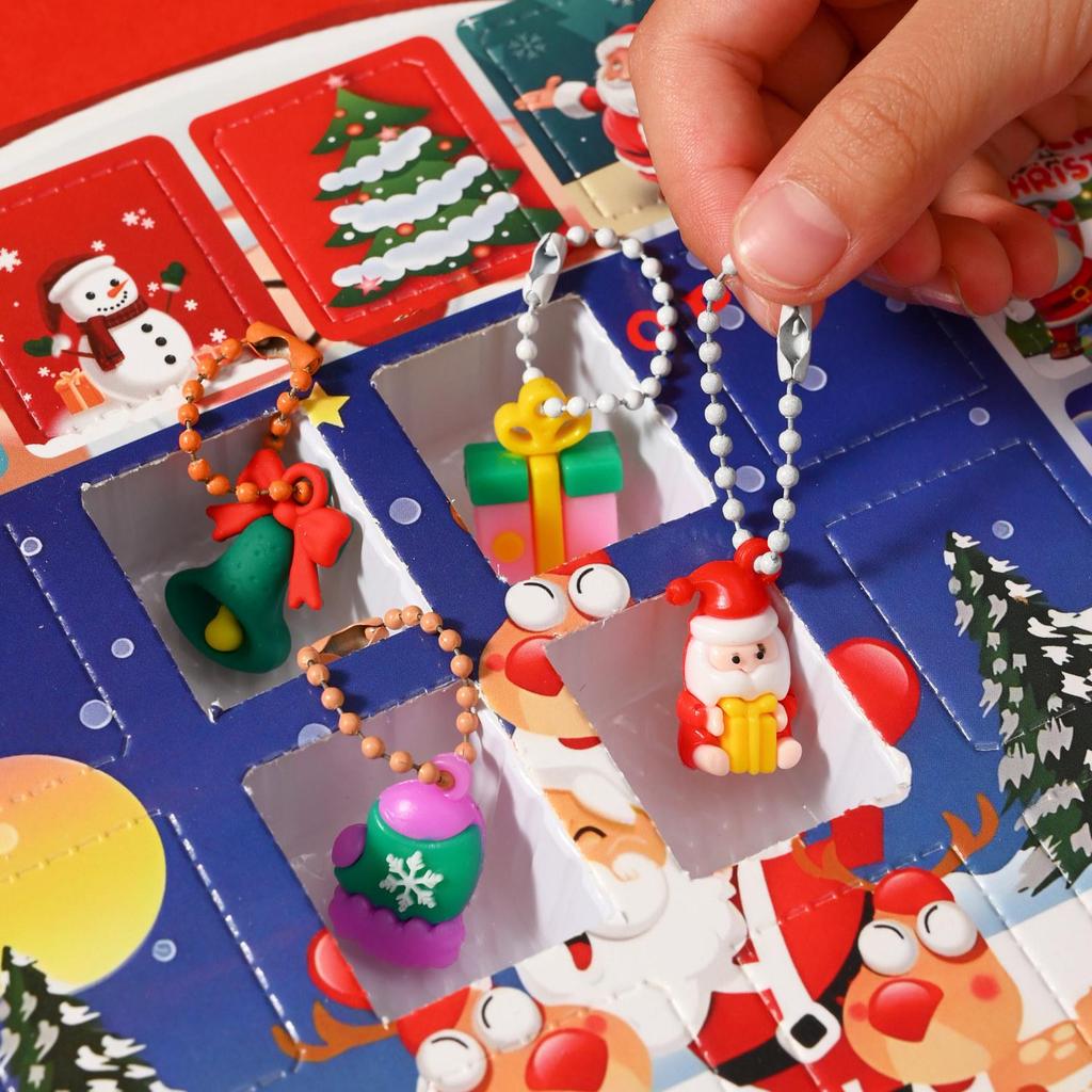 Vánoční hra s blind boxy Santa Clause - 40 otvorů, sváteční dárky a figurkové hračky pro děti