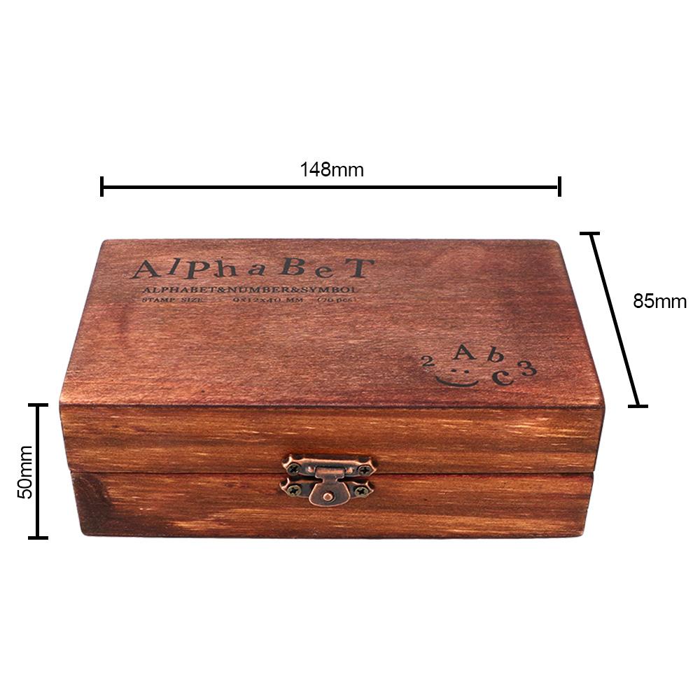 Number Alphabet Stamp 70pcs DIY Handmade Diary Ablum Wedding Letter Stamp Kids Number Seal Diary Decor Self Inking Wooden Box Seal