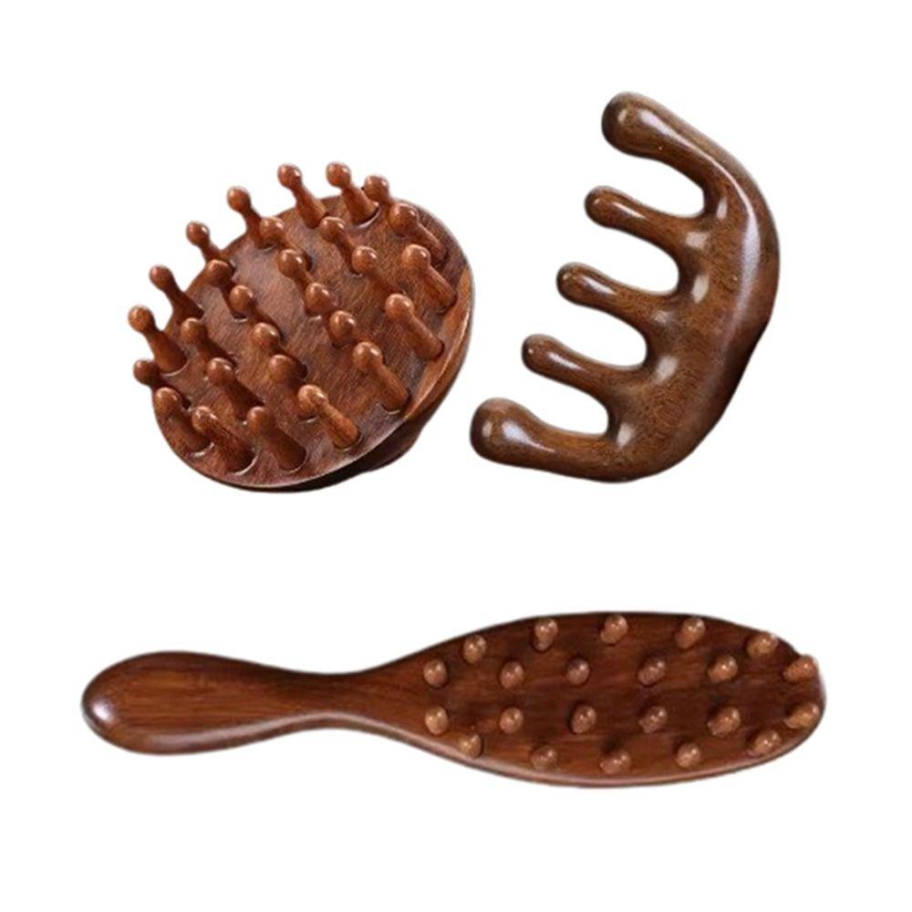 Sandalwood Head Massage Comb Blood Circulation Sandalwood Hair Comb Meridian Massage Comb  Face Eye