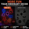 Halloween Pvc Lighted Wall Decals With Spiders And Pumpkins For Party Decoration