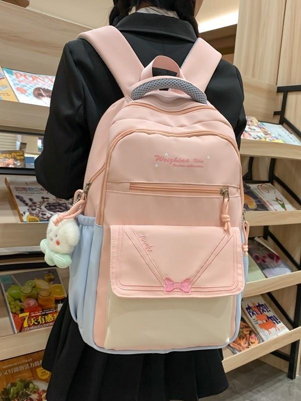 School Backpack For Girls And Boys Nylon Multicompartment With Padded Straps For Students
