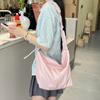 Simple Solid Color Shoulder Bags for Women Lightweight Commuter Ladies Drawstring Crossbody Bag Casual Female Handbags Tote