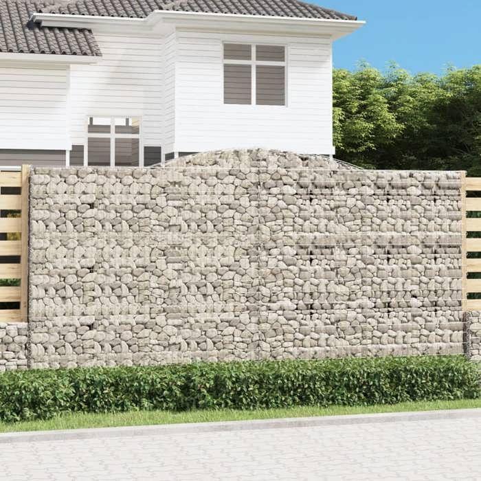 VidaXL 3x Arched Gabion Baskets Arched Gabion Cages Gabion Walls Garden Fences Terrace Outdoor 3147062